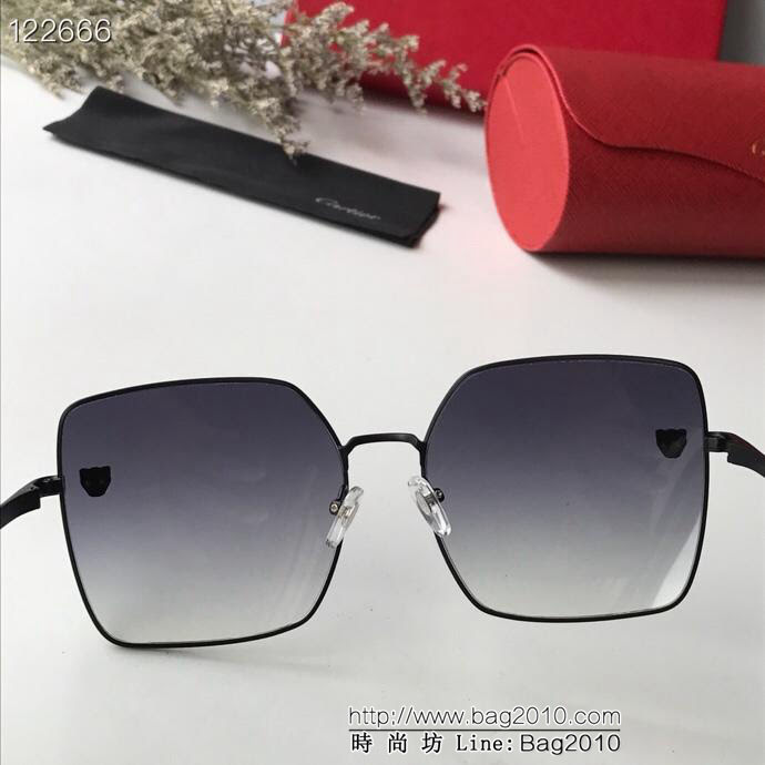 CARTIER卡地亞 CT0128S 時尚大方 超輕鏡腿 方形豹子頭墨鏡 高品質 太陽鏡  lly1227